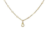 Crystal Line Bar Chain Necklace