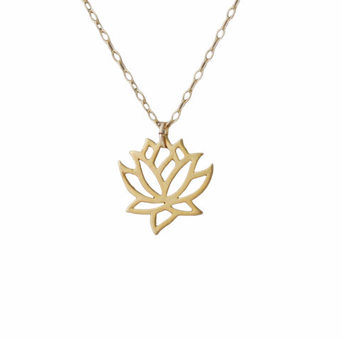 Cutout Lotus Necklace
