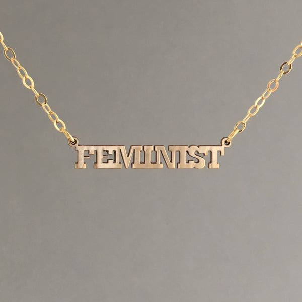 FEMINIST Word Charm Necklace – JENNY and JUDE