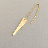 Gold Fill Spike Box Chain Threader Earrings