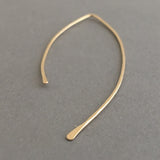 Hammered Wire Wishbone Threader Earrings