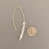 Herkimer Diamond Wishbone Threader Earrings