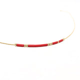 BUGLE BEAD Morse Code Necklace