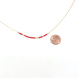 BUGLE BEAD Morse Code Necklace