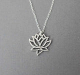 Cutout Lotus Necklace