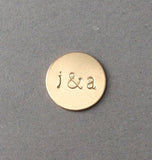 Double Connected Stamped Initial Disc Necklace