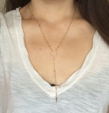 Circle Layering Chain Lariat Necklace
