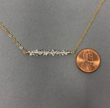 Herkimer Diamond Straight Bar Necklace