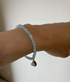 Aquamarine Bracelet with Labradorite & Rose Quartz