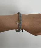 Aquamarine Bracelet with Labradorite & Rose Quartz