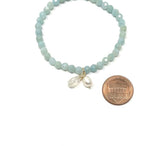 Amazonite Beaded Bracelet with Moonstone/Pearl
