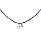 Lapis Lazuli Beaded Necklace with Pearl, Labradorite, and Ethiopian Opal