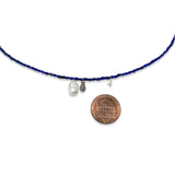 Lapis Lazuli Beaded Necklace with Pearl, Labradorite, and Ethiopian Opal