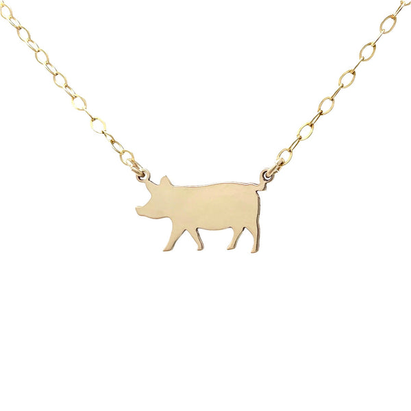 Pig Necklace in Gold Silver and Rose Gold JENNY and JUDE