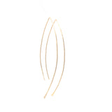 Hammered Wire Wishbone Threader Earrings