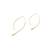 Hammered Wire Wishbone Threader Earrings