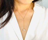 Two Freshwater Pearl Lariat Necklace