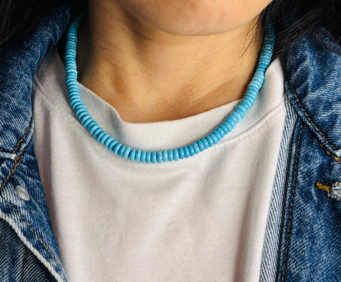 Chunky Turquoise Beaded Necklace