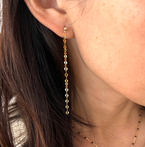 Sparkly Chain Ball Post Earrings