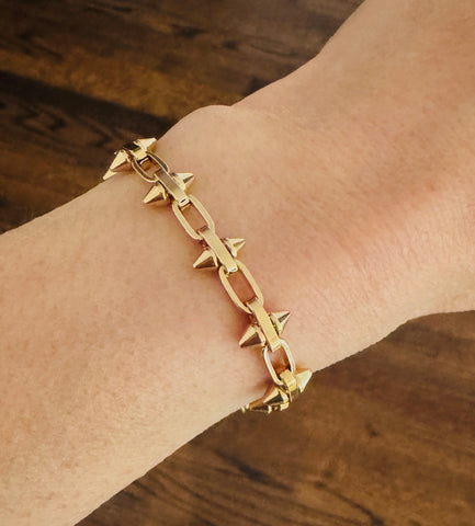 Spike Paperclip Chain Bracelet