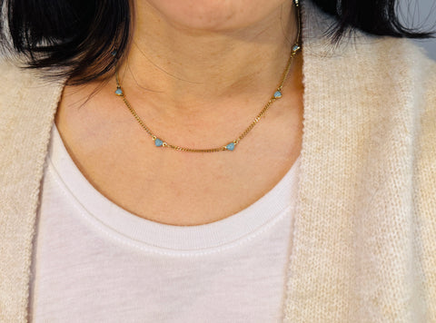 Light Blue Heart Necklace