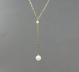 Two Freshwater Pearl Lariat Necklace