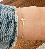 Sideways Cross Bracelet