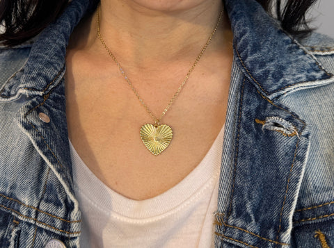 Sunburst Heart Necklace
