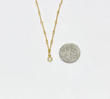 Crystal Line Bar Chain Necklace