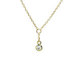 Tiny Crystal Y Lariat Necklace