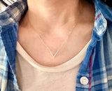 Chevron V Pave Crystal Necklace