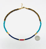 Semi Precious Gemstone Multi Colored Stone Necklace