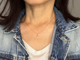 Tiny Crystal Y Lariat Necklace