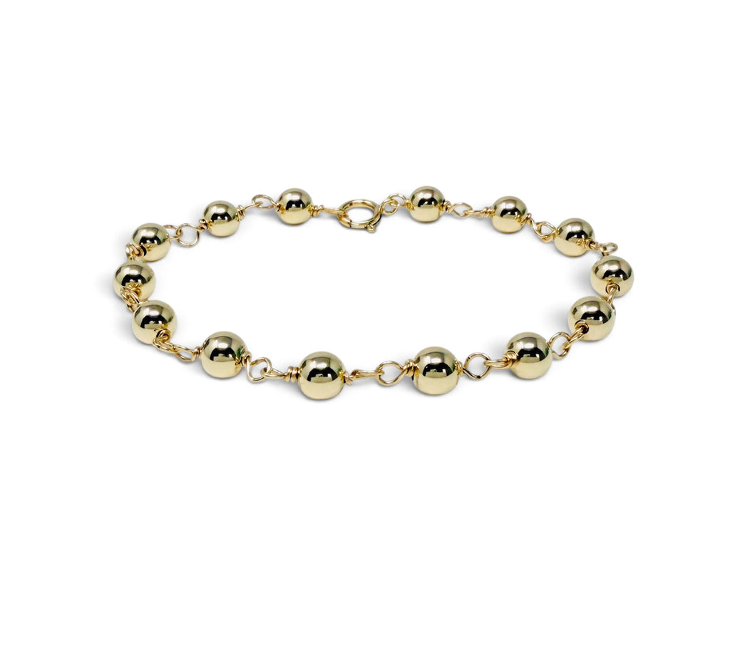 5mm Wire Wrapped Beaded Bracelet
