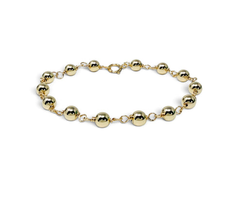 5mm Wire Wrapped Beaded Bracelet