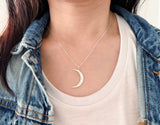 Large Crescent Moon Necklace
