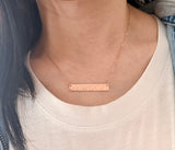 Large Hammered Bar Necklace