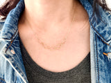 Five Hammered Link Necklace