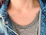 Hammered Horseshoe Necklace