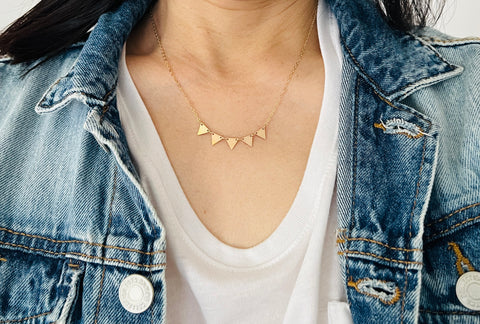 FIVE Triangle Necklace