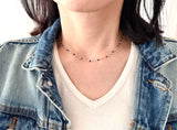 Blue Lapis Lazuli Bar Choker Necklace