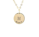Custom Initial Birthdate Necklace
