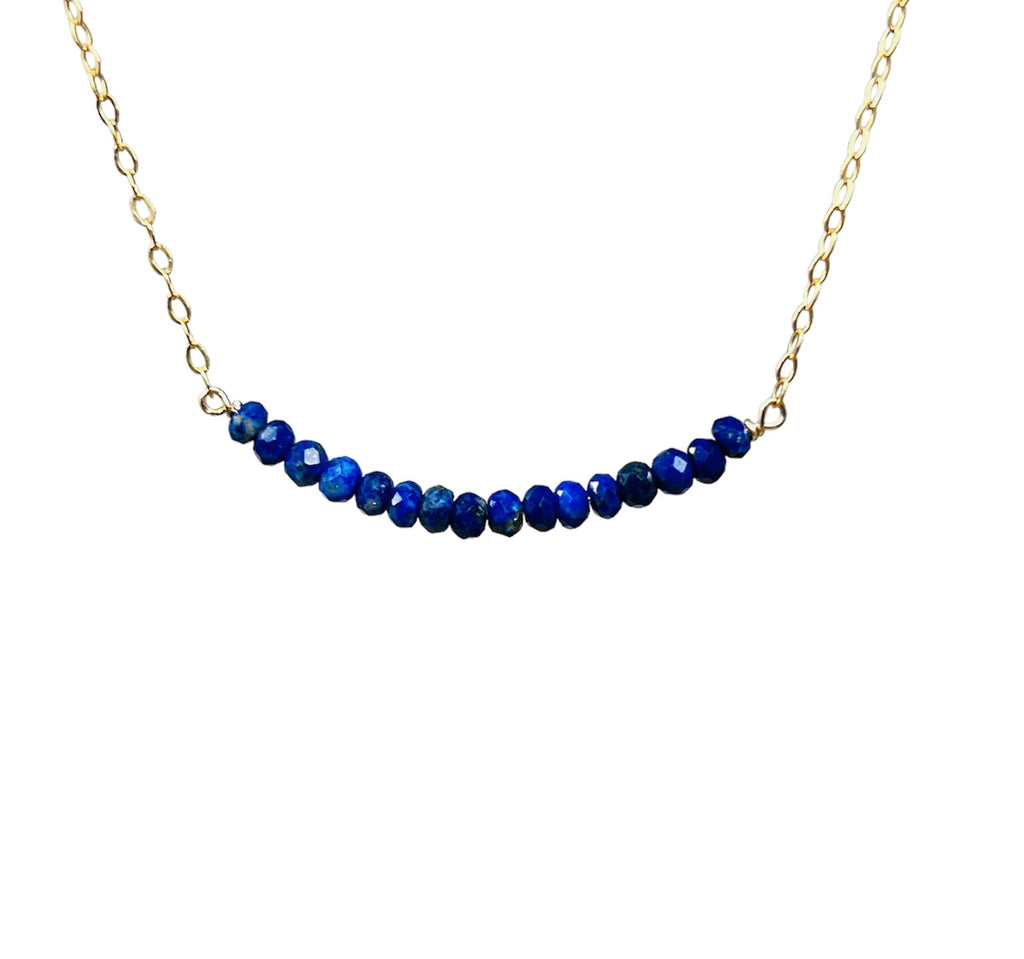 Blue Lapis Beaded Necklace