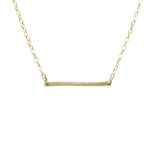 Skinny Hammered Bar Necklace