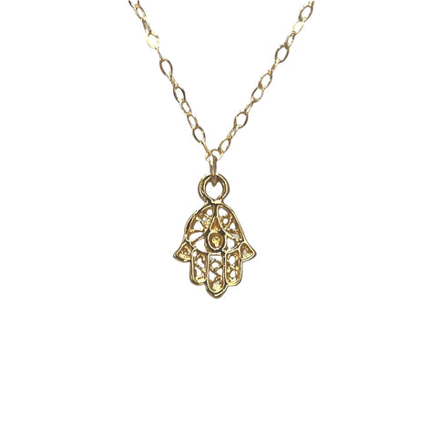 Hamsa w/Evil Eye Necklace