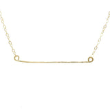 Hammered Horizontal Bar Necklace