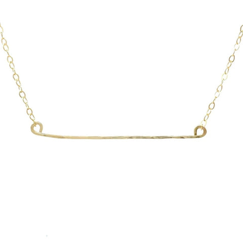 Hammered Horizontal Bar Necklace