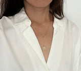 Hammered Coin Lariat Necklace