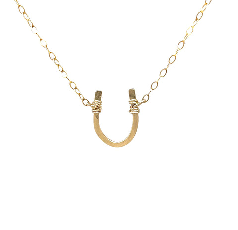 Hammered Horseshoe Necklace