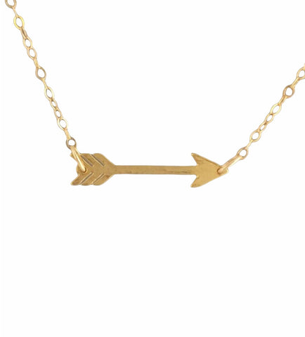 MEDIUM Sideways Arrow Necklace